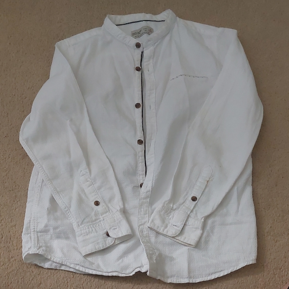 Zara White Button Down Kids Shirt